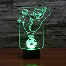 Color changing Flashing touch sensor control KungFu Panda Acrylic 3D LED Night Light LED Hollywood Football Panda USB table Lamp