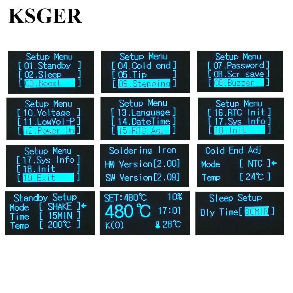 KSGER T12 паяльная станция ПАЯЛЬНЫЕ НАКОНЕЧНИКИ STM32 V2.01 OLED DIY наборы FX9501 ручные электрические инструменты сварочные наконечники регулятор температуры