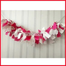 Новые дизайны мини тряпка завязывается праздничные гирлянды ткань боа карнавал фестиваль Праздник Питания Fuschia и клетчатая Lallic на заказ