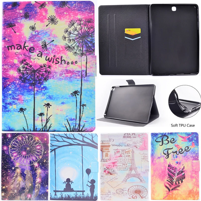 Wekays Case For Samsung Tab A 9.7 T550 Stand Flip Funda Case For Coque Samsung Galaxy Tab A 9.7 T550 T551 T555 Tablet Cover Case