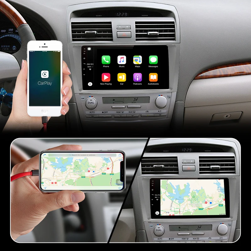 Top Junsun V1pro 4G+64G CarPlay Android 9.0 For Toyota Camry 40 50 2006-2011 Car Radio Multimedia Video Player Navi GPS 2 din dvd 3