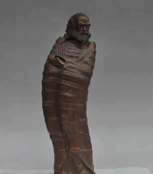 

17" chinese buddhism bronze copper Arhat Damo Bodhidharma Dharma Buddha statue