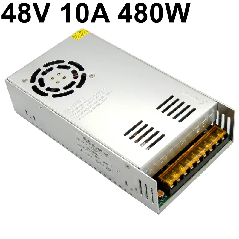  48V 10A 500W switching power supply Driver ac to dc transformer AC 110V 220V input for Stepping mot