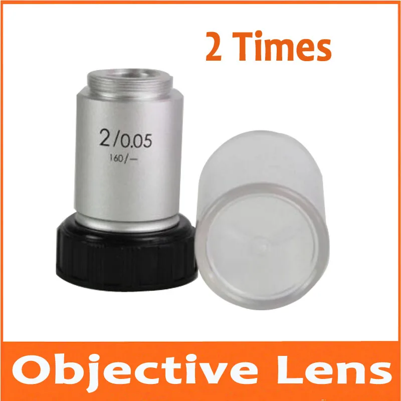 

2X 195 Lab Educational Biological Microscope Achromatic Objective Lens 2 Times Optical Lens with Standard RMS Thread 20.2mm