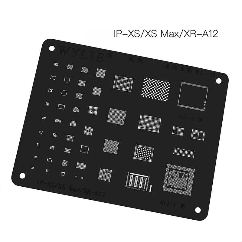 

Reballing Stencil Kit for iPhone XS XS max XR X 8P 8 7P 7 6P 6 Baseband CPU RAM Nand USB Charger WiFi U2 Power PMIC IC Chip Sole