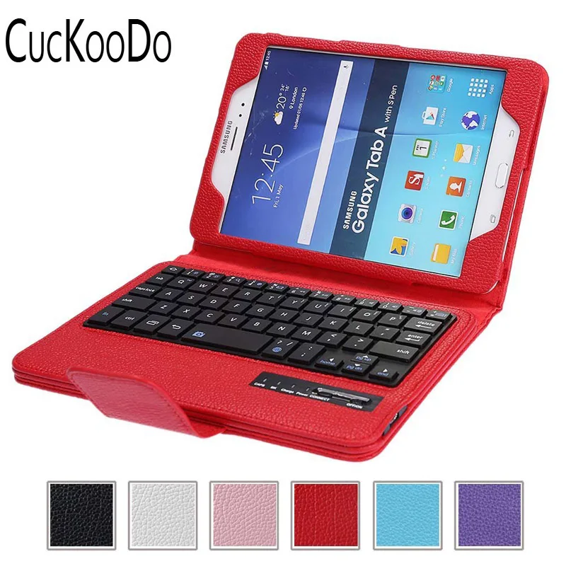 

Removable Wireless Bluetooth Keyboard ABS Plastic Laptop Stylish Keys Case For Samsung Galaxy Tab A 8.0" Tablet SM-T350