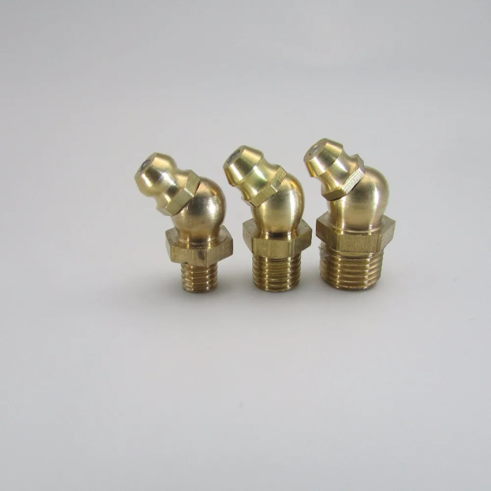 10 Pcs M10 M10*1 (Thread Diameter*Pitch) Thread 45 Degree Angle Brass