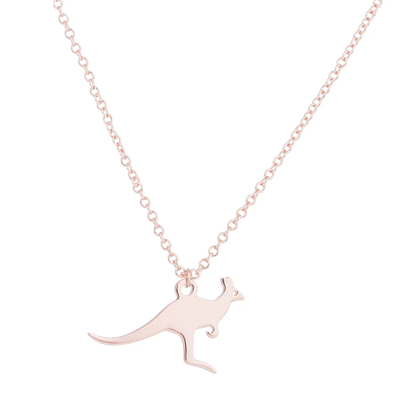 Kangaroo Necklace Wallaby Pendant Australian Animal Necklace Sterling Silver Kids Teen Jewelry Wild Animal Birthday gift