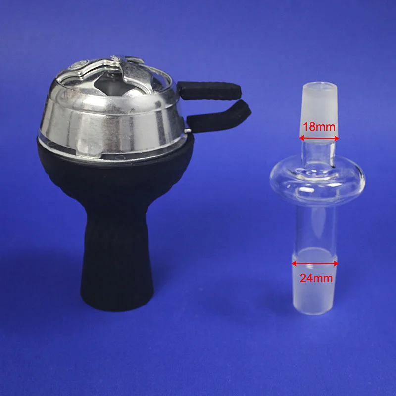 Glass hookah Silicone bowl and glass adapter Charcoal Holder shisha