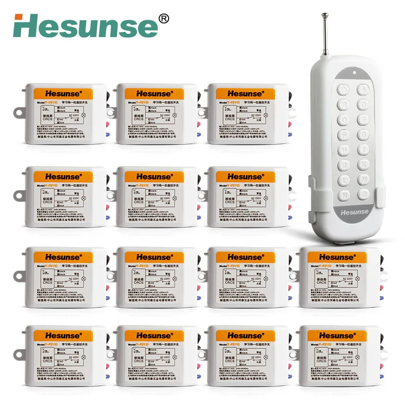 

Y-F211B1N14 220V 14 Channels 433mhz Wireless RF Remote Control Switch Through Walls 110V Can Be Customized