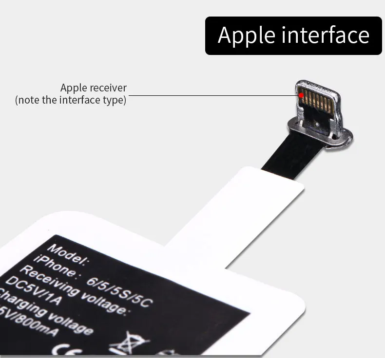 Qi беспроводной модуль приемника зарядного устройства для iPhone 6 6s 7 смарт-адаптер для зарядки приемник для Android беспроводной передатчик зарядного устройства