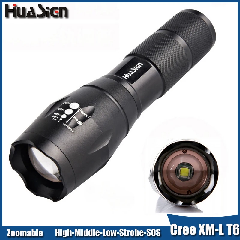 

Ultra Bright 5 Modes Led Flashlight Zoomable Torch Lights lanterna for Camping Hunting