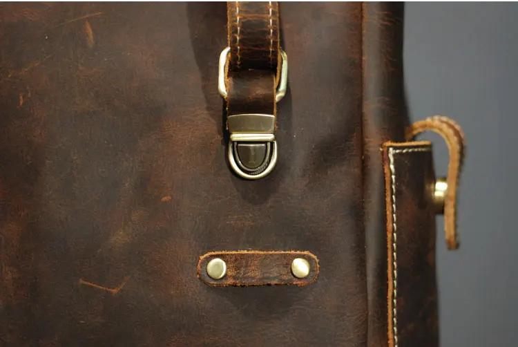 BJYL мужской рюкзак из натуральной кожи 1" сумка на плечо для ноутбука ретро ручная работа Школьные Сумки crazy horse кожаные мужские дорожные рюкзаки