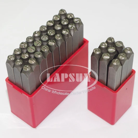 

36pcs 3mm 1/8" Steel Metal Letter Stamp Stamping Kit Set Wood Punch Plastic Case 26 Letters A-Z And "&"