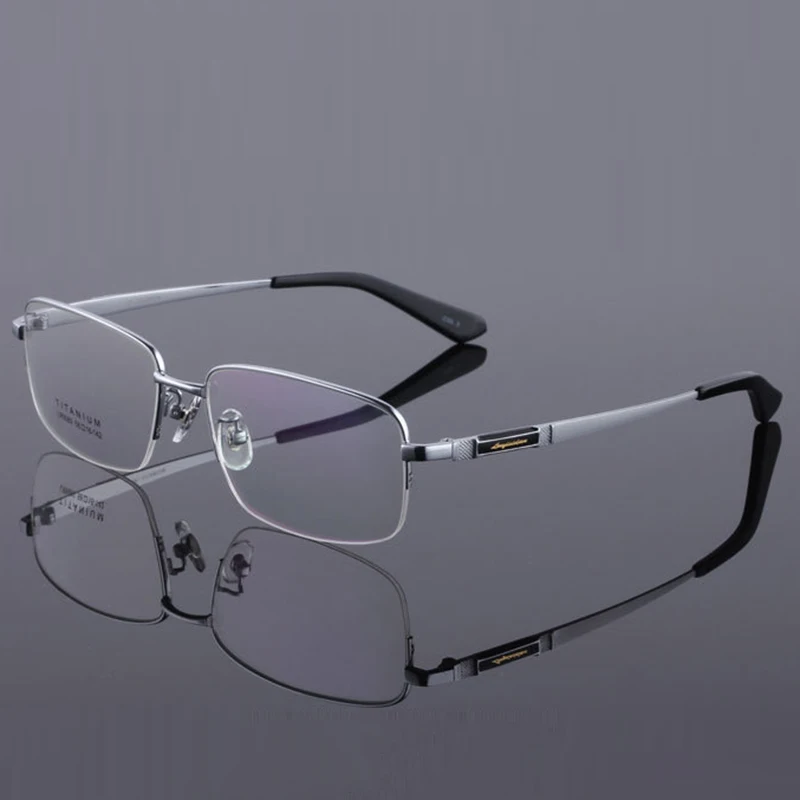 Оправа для очков из чистого титана, мужские очки, Компьютерная оптика, близорукость, прозрачные линзы, оправа для очков для мужчин, очки RS435