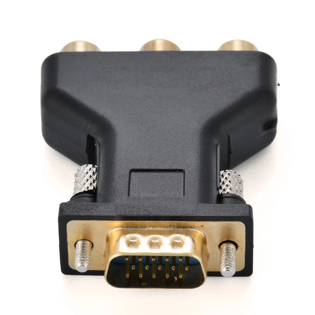 Mayitr RCA VGA Connecter Converter 3 RCA RGB Video Female To HD 15-Pin VGA Style Component Video Jack Adapter Plug Mayitr RCA VGA Connecter Converter 3 RCA RGB Video Female To HD 15-Pin VGA Style Component Video Jack Adapter Plug