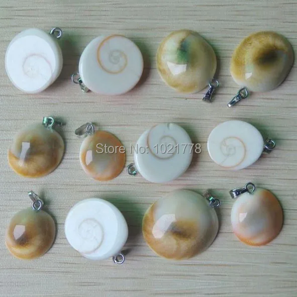 

2017 trendy Natural Shell stone Snail shape charms pendants for jewelry Accessories making 24pcs/lot Wholesale free shipping
