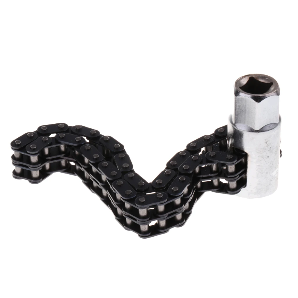  1 Pcs Key Chain Type Oil Filter Chain Wrench 4 Knots Deep Socket For Most Cars And Light Trucks Separate Fast Handle All Shape