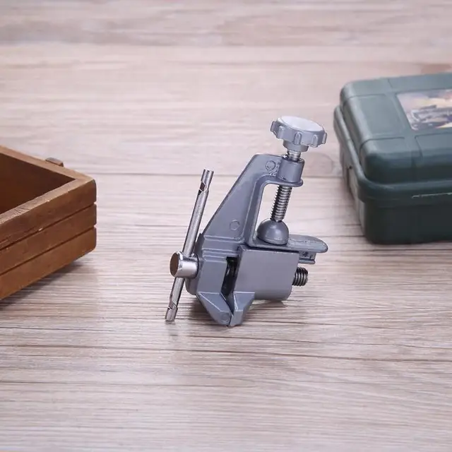 Household 40mm Mini Aluminum Small Clamp On Table Bench Vise Vice Tool