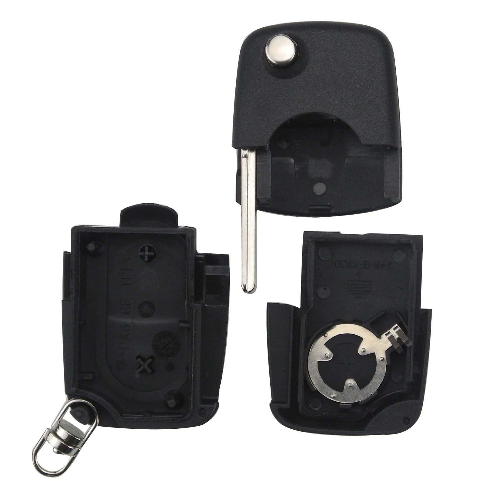 Jinyuqin CR1620 Supporto Della Batteria Chiave Borsette Per Audi A2 A3 A4 A6 Vecchi Modelli 2/3 Pulsante di Vibrazione Pieghevole Chiave A Distanza caso -