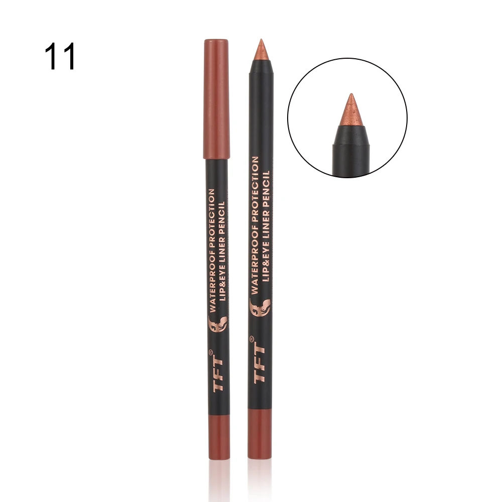 2Pcs Fashion Women Long-lasting Eye Liner Pencil Pigment White Color Waterproof Eyeliner Pen Eye Cosmetics Makeup Tools - Цвет: 11