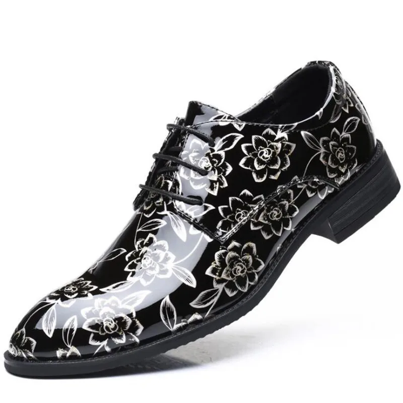 

Fashion Men Flats Pointed Toe formal Oxford Luxury Leather shoes Male Lace-Up Mens Dress shoes Plus size Italian Loafers
