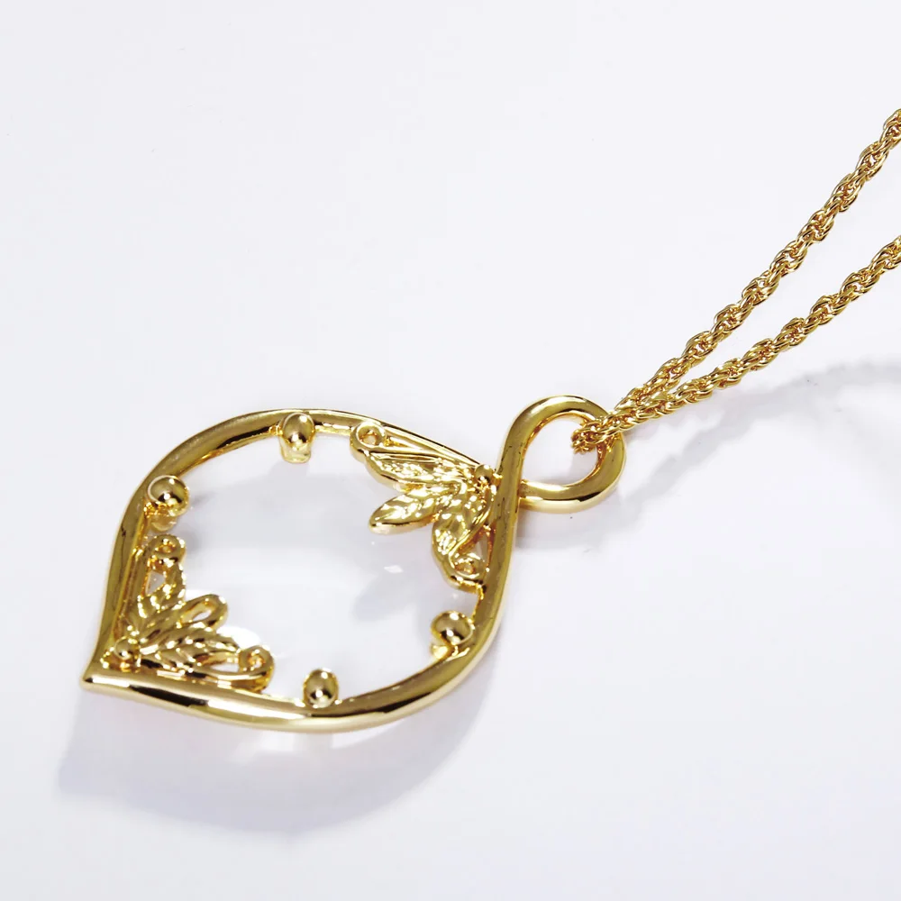 DC1989 New Design Optical Chain Women Pendant Necklace with Magnifying Glass Lens For Reading Fine Prints Rhodium or Gold Plated|mum