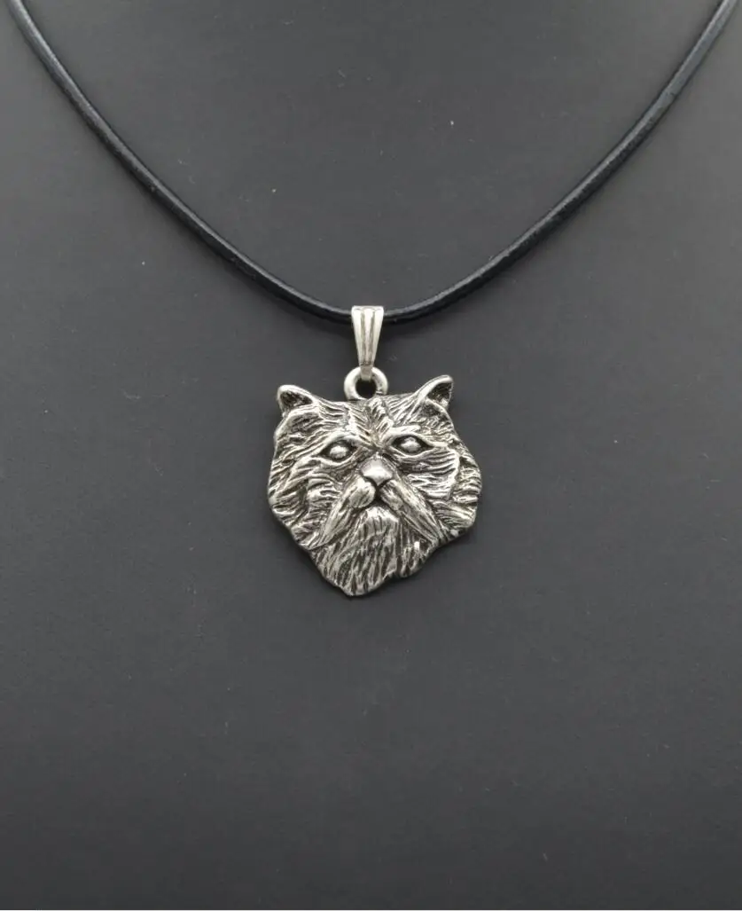 Handmade Retro Persian Cat Pendant Necklace Female/Male Gift Jewelry