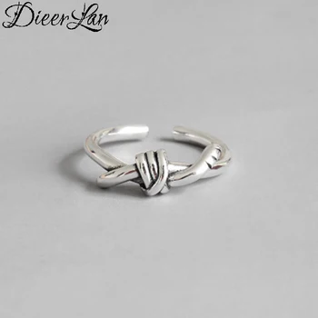 

Retro Vintage 925 Sterling Silver Bowknot Bow Rings for Women Open Finger Statement Rings Wedding Jewelry Girls Party Gifts