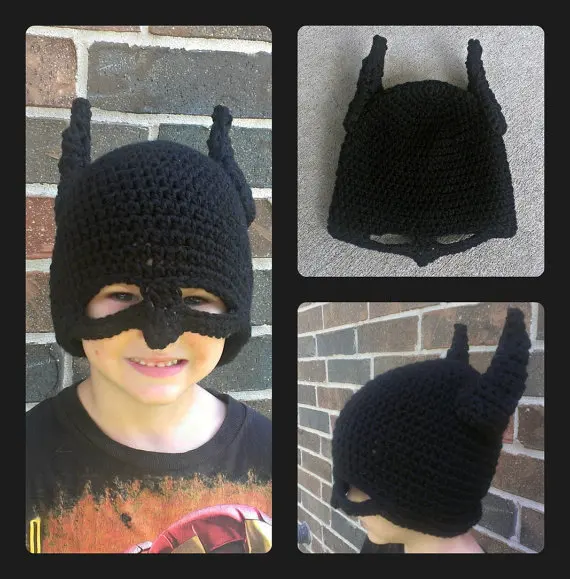 crochet batman hat