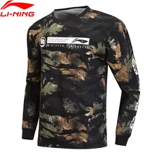 Li-Ning Мужская баскетбольная серия BAD FIVE, футболка свободного кроя с длинным рукавом, удобные спортивные топы AHSN667 COND18