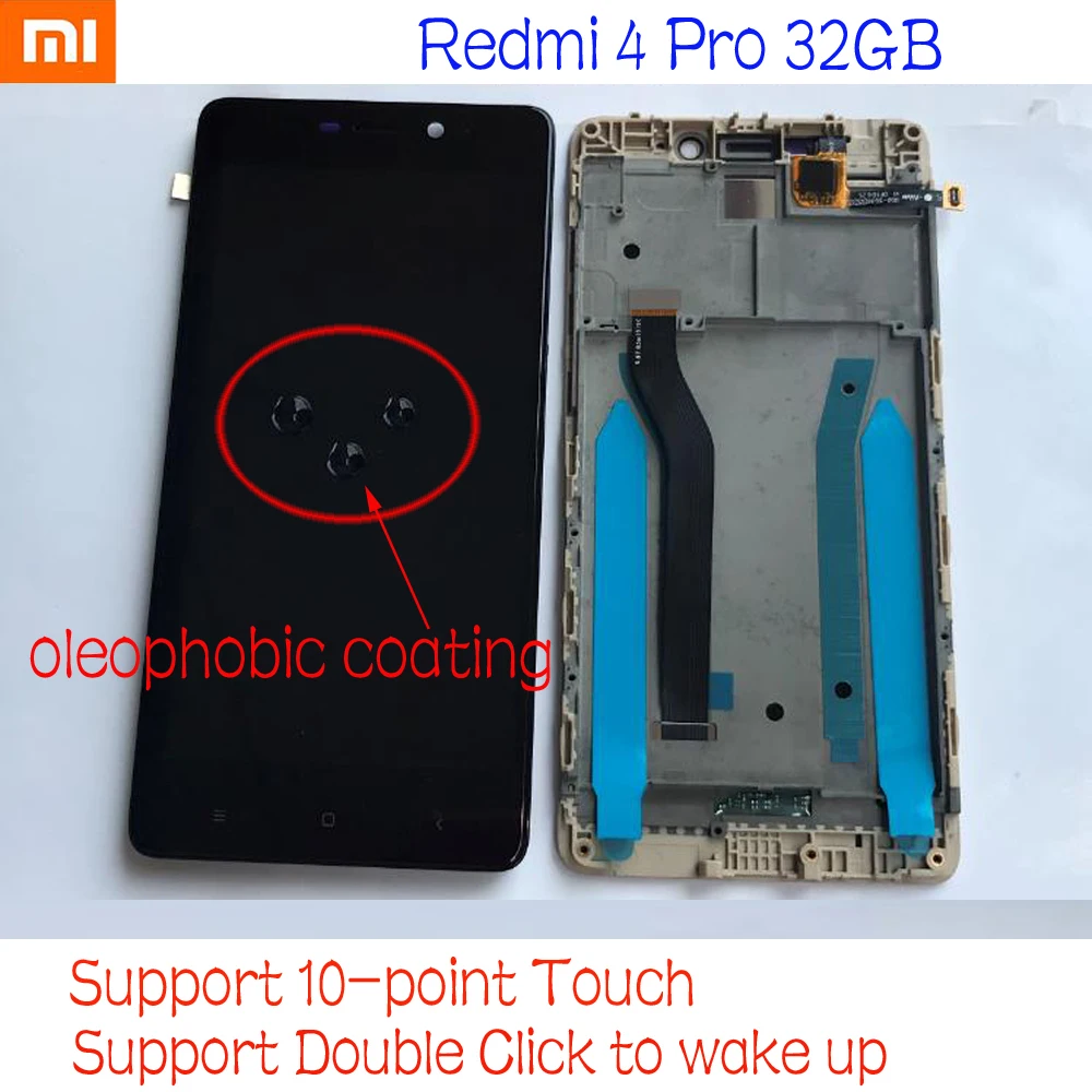 

100% Original New Work Xiaomi Redmi 4 Pro 10 Touch Screen Digitizer LCD Display Assembly Sensor with Frame Hongmi 4 Prime 32GB