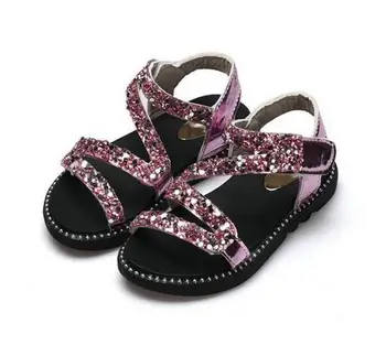 

2020 newGirl Glitter Sandals Summer Child Princess Child Red Dress Girl Sandals Size 26-36