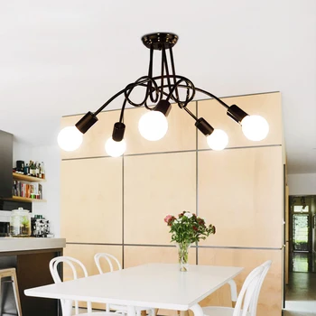 

Modern Creative Iron Ceiling Lamp LED E27 Lighting Japanese Korean Style Living Room Bedroom Lamp Simple Nordic Indoor Lamp