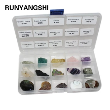 

Natural Crystal Protolith Mineral Specimens Fossil Crushed Stone Collection Gift Box Set Home Furnishing decoration Ornament