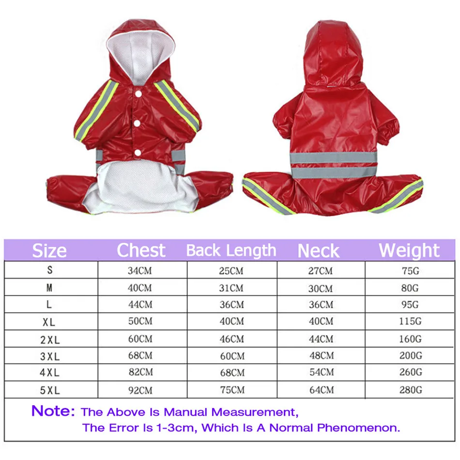 Pet плащ для больших собак водонепроницаемая одежда для больших собак уличная куртка дождевик Защитная дождевая одежда для золотистый Лабрадор-ретривер хаски