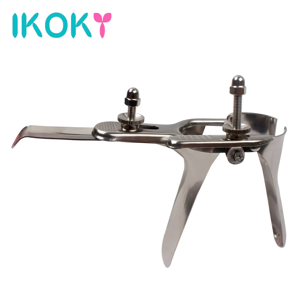 IKOKY Medical Themed Toys Stainless Steel Expansion Yin Voyeuristic Device Vaginal Dilators Colposcope Speculum Anal Sex Product IKOKY Medical Themed Toys Stainless Steel Expansion Yin Voyeuristic Device Vaginal Dilators Colposcope Speculum Anal Sex Product