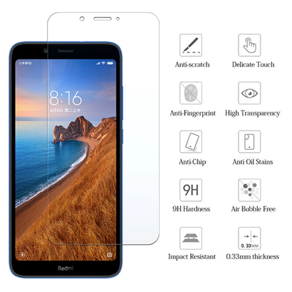 Защитное стекло 9H для Xiaomi redmi 7a, Защита экрана для redmi 5a, закаленное стекло для redmi 4a, A7, A6, A5, A4, защитная пленка