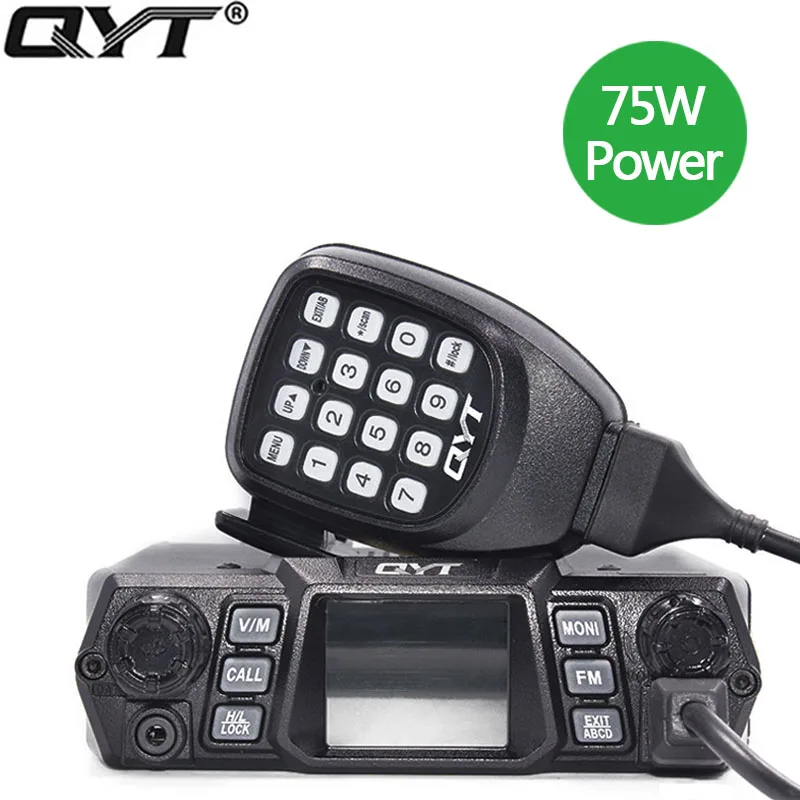 QYT KT 980Plus 75W Супер мощный мобильный радиоприемник 136 174 МГц/400 480 МГц двухдиапазонный