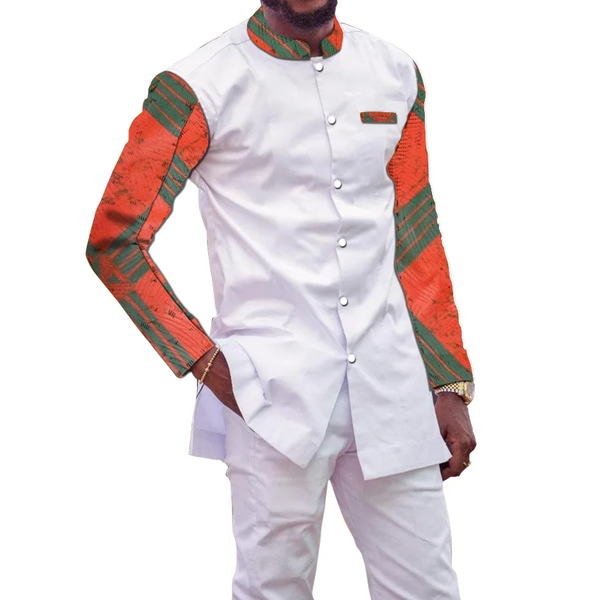 

african men clothes africana dashiki men africa shirts and pant for men set traditional clothing round neck long sleeve sets
