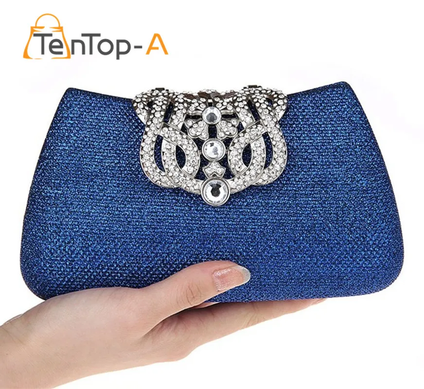 

TenTop-A Retro Style free shipping Spot new fashion rhinestone evening clutches bag multicolor wild style Shoulder Holding Purse