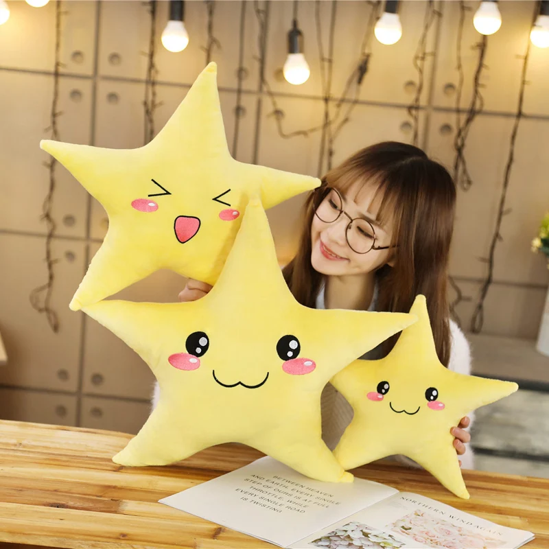 New Kawaii Sky Series Pentagram Pillow Soft Star Plush Toys Stuffed Cushion Nice Sofa Pillow Lovely Christmas Gift for Girl 6