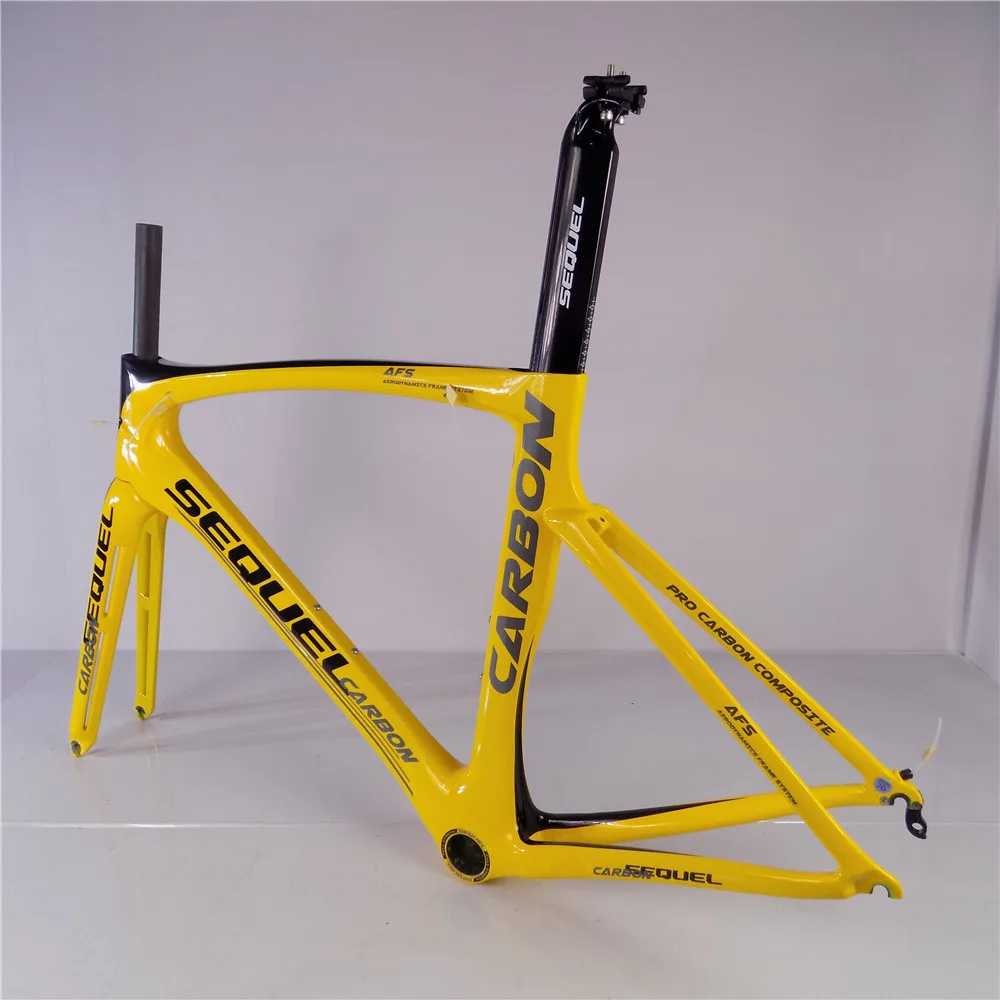 Flash Deal Yellow cadre carbone route 2019 full carbon fiber SEUQEL chinese cheap carbon bike frames 1