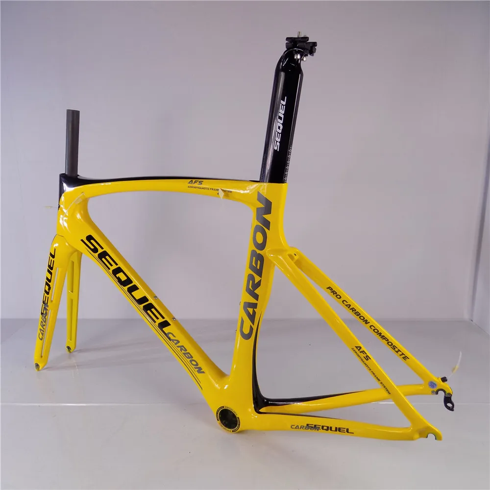Excellent Yellow cadre carbone route 2019 full carbon fiber SEUQEL chinese cheap carbon bike frames 1 Excellent Yellow cadre carbone route 2019 full carbon fiber SEUQEL chinese cheap carbon bike frames 1