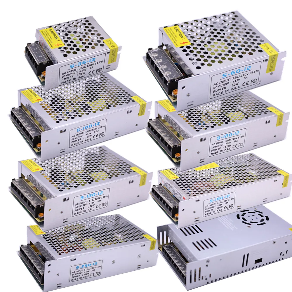 

LED Power Supply DC12V 1A/3A/5A/6A/10A/15A/20A/30A/40A LED Driver Power Adapter LED Lighting Transformers