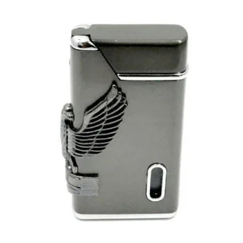 

Classical Eagle ROC Wings Lighter Metal Windproof Refillable Butane Gas Jet Torch Flame Cigar Cigarette Lighter with Led Light