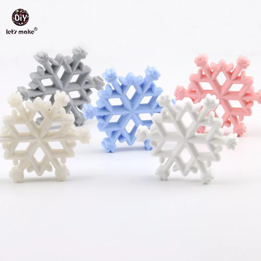 5 шт. силиконовые снежинки со звездой шт.|baby teether|teether babysilicone baby teether |