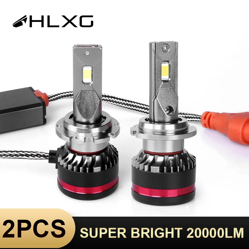 HLXG CSP h7 светодиодный фонарь Мини-фара для мотоцикла противотуманная фара для автомобиля 20000LM 6000 K H8 H9 D4S D2S 9005 HB3 9006 HB4 H11 Автомобильная фара