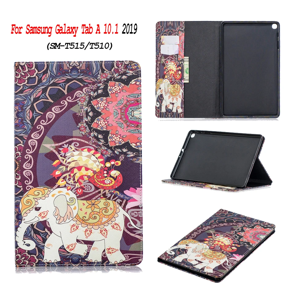

Tablet Cover For Samsung Galaxy Tab A 10.1 2019 T515 T510 PU Leather Stand Flip Case For Samsung Tab A 10.1 Inch 2019 Tablet