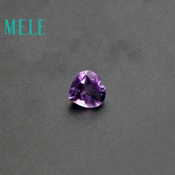 

Brazil natural amethyst for jewelry making,heart cut 8X8mm 1.57ct loose stone,high quality DIY gemstone